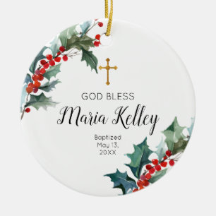 Personligen Flickblåsor för Blommigt av Holly Vi Julgransprydnad Keramik