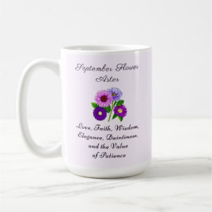 Personligen Flower Aster i september Kaffemugg