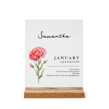 Personligen Flower Carnation i januari