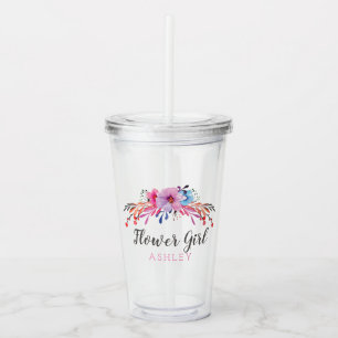 Personligen Flower Girl Blommigt Take Away Mugg