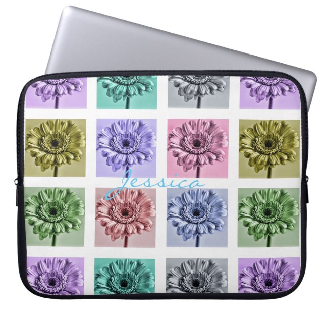 Personligen Flower Popup Art Laptop Fodral (Framsidan)