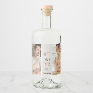 Personligen Food & Beverage Label med bästa Pappa Spritflaskor Etikett