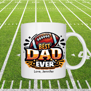 Personligen Football Best Pappa Fars dag Kaffemugg