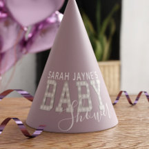 Personligen för babyskor i Rosa Pappra Party Hats