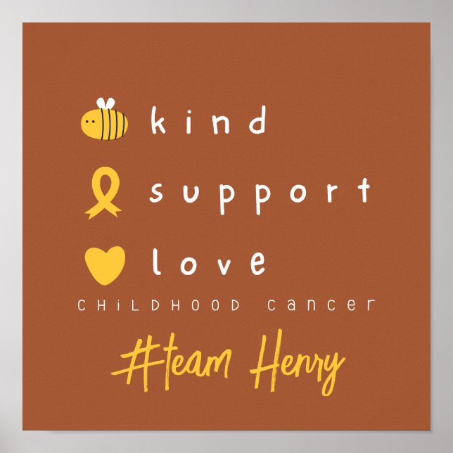 personligen för barncancer Poster Skriv ut (Framsidan)