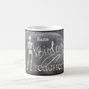 Personligen för biologilärare Gift Skeleton Kaffemugg