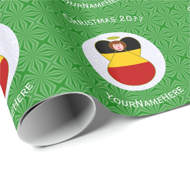 Personligen för den tyska juljuljulen, Flagga Presentpapper (Rullad Hörn)
