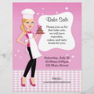 Personligen för den vackra Bake Sale Flyer