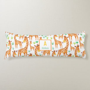 Personligen för den vackra vattenfärgen Giraffe An Kroppskudde