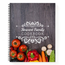 Personligen för Family Recipes Cookbook Rustic Woo
