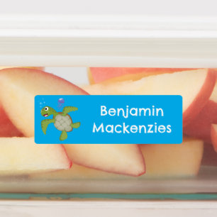 Personligen för havssköldpaddan lycklig tecknad i  klistermärke