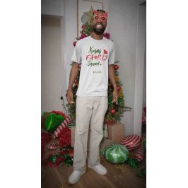 Personligen för julfamiljspatset Red Santa hat T Shirt