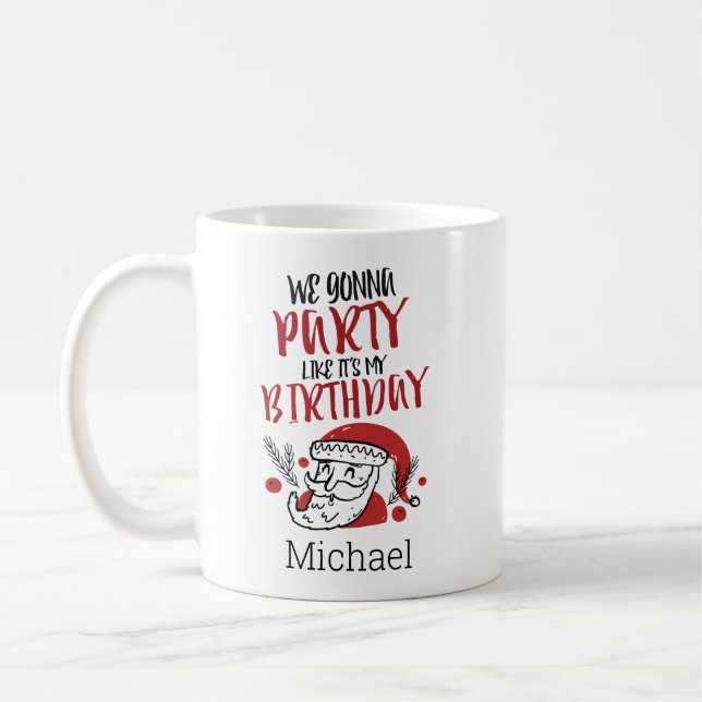 Personligen för jultomten kaffemugg (Vänster)