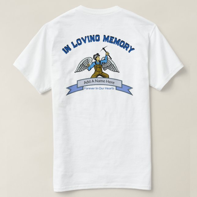 Personligen för kolgruveminnen Unisex T-Shirt (Design baksida)