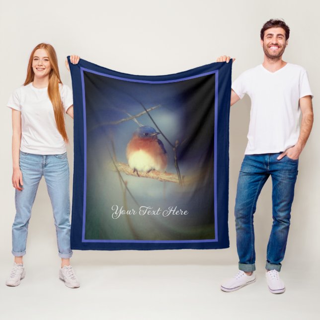 Personligen för lyckfågel fleecefilt (På plats)