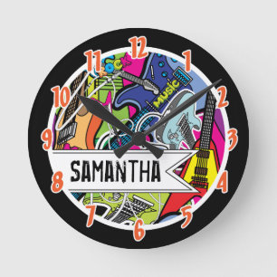 Personligen för musikband för rund klocka