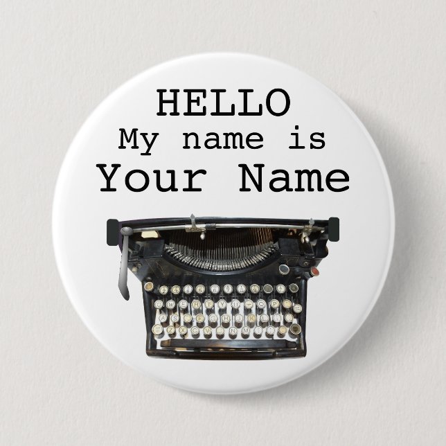 Personligen för namn bricka för knapp (Framsida)