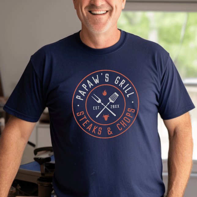 Personligen för papaws grill har fastställts t shirt (Skapare uppladdad)