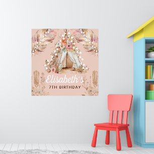 Personligen för vacker Bohemian Girl Birthday Poster