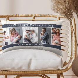 Personligen Första Fars dag - 5 fotokollage Lumbarkudde