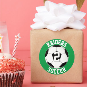 Personligen Fotboll Namn och spelarnummer Runt Klistermärke