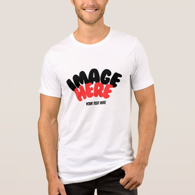 Personligen Fotografik eller Logotyp och text T Shirt (Framsida)