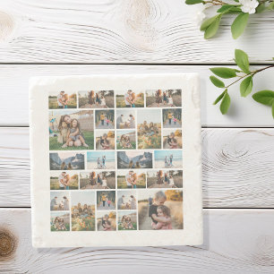 Personligen Fotokollage Stenunderlägg