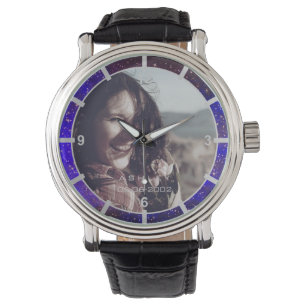 Personligen Fotomall, Elegant Galaxy Stars Armbandsur