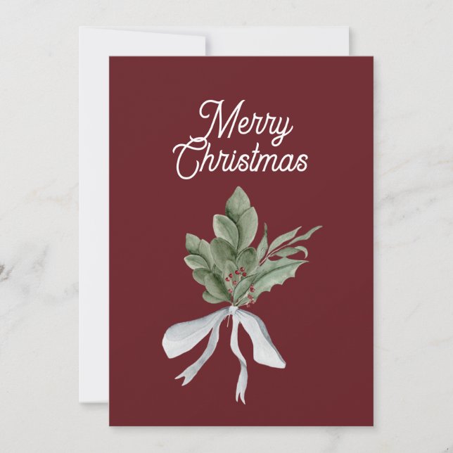 Personligen från jultomteny Mistletoe Julkort (Framsida)