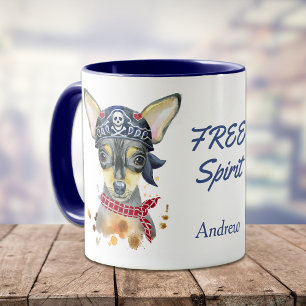 Personligen Free Spirit Chihuahua Hund Mugg