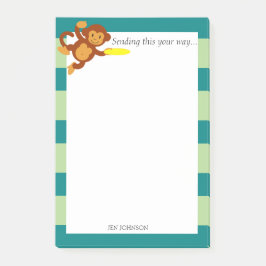 Personligen Frisbee Jungle Monkey Post-it Block