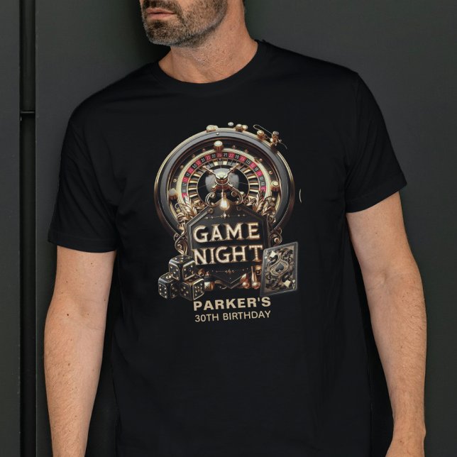 Personligen Game Nattfödelsedagskasino T Shirt (Skapare uppladdad)