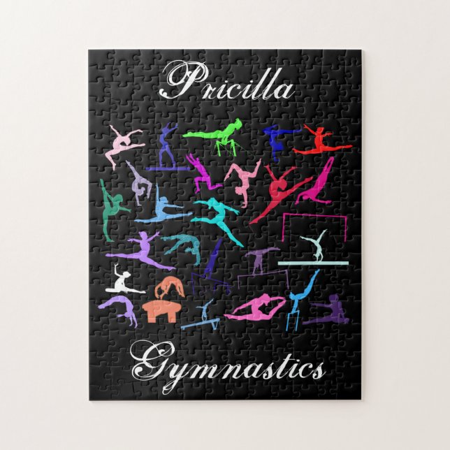 Personligen Girls 25 Gymnastics Poses Pussel (Vertikal)