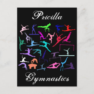 Personligen Girls 25 Gymnastics Poses Vykort