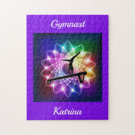 Personligen Girls Gymnast Balance Beam Pussel
