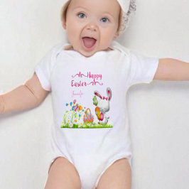 Personligen glad påsk Bunny och Eggs Flicka T Shirt
