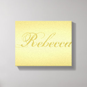 Personligen Glamor guld Namn Canvastryck