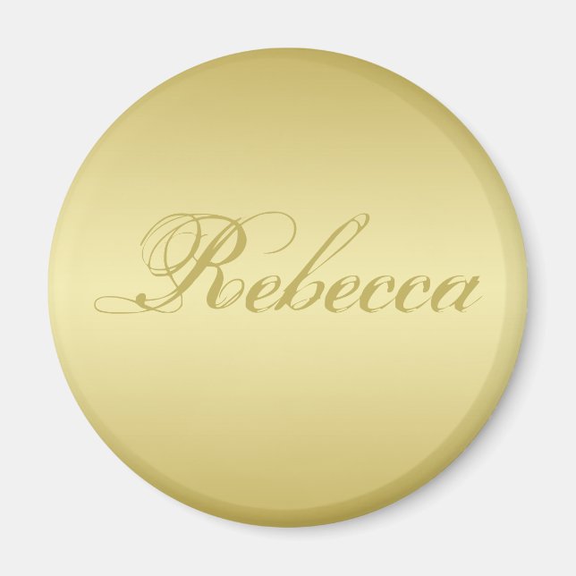 Personligen Glamor guld Namn Magnet (Framsidan)