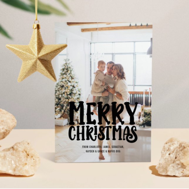 Personligen god jul Foto och text Julkort (Merry Christmas Photo and Text Personalized Holiday Cards from Ricaso. Add your photo and text)
