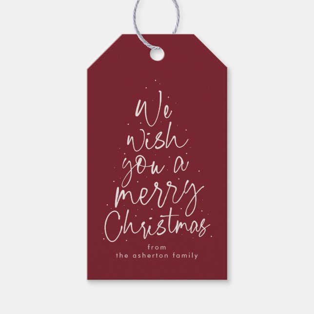 personligen god jul maronhoundstooth presentetikett (Framsidan)