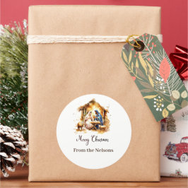 personligen god jul Nat Runt Klistermärke