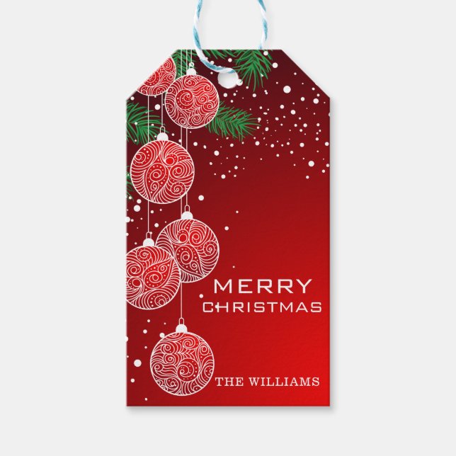 Personligen god jul Ornaments Presentetikett (Framsidan)