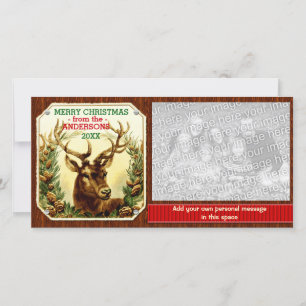 Personligen God jul renar Julkort