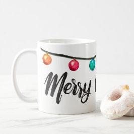 Personligen god jul skrivar vattenfärg kaffemugg
