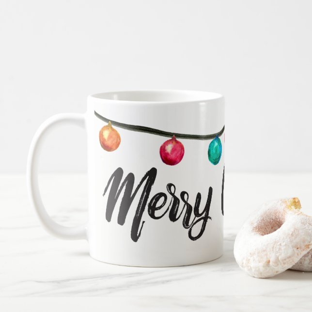 Personligen god jul skrivar vattenfärg kaffemugg (Med munk)