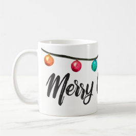 Personligen god jul skrivar vattenfärg kaffemugg