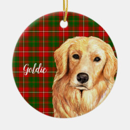 Personligen Golden Retriever Hund Julgransprydnad Keramik