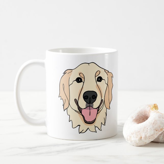 Personligen Golden Retriever Hund Kaffemugg (Med munk)
