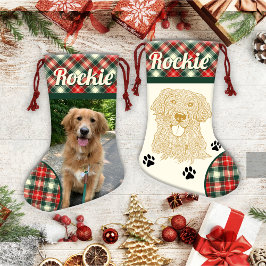 Personligen Golden Retriever Hund Liten Julstrumpa