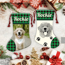 Personligen Golden Retriever Hund Liten Julstrumpa